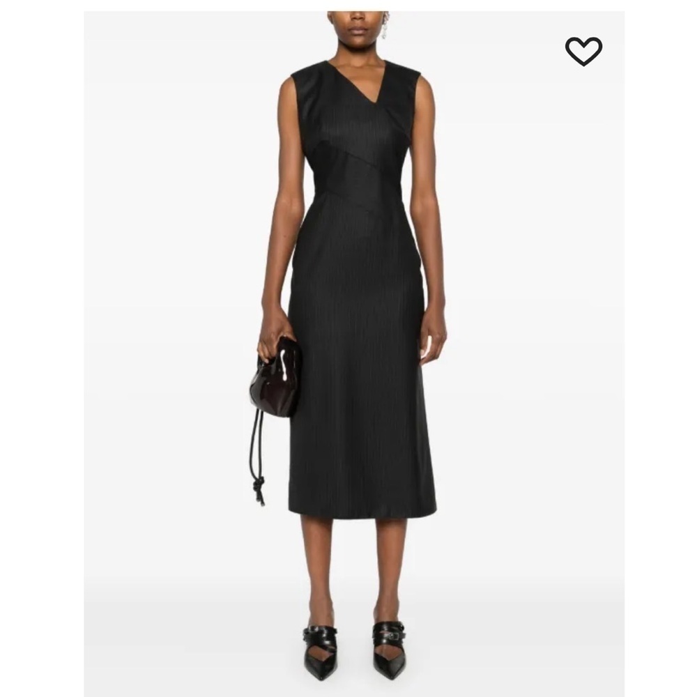 Alexander McQueen pinstripe structured midi dress